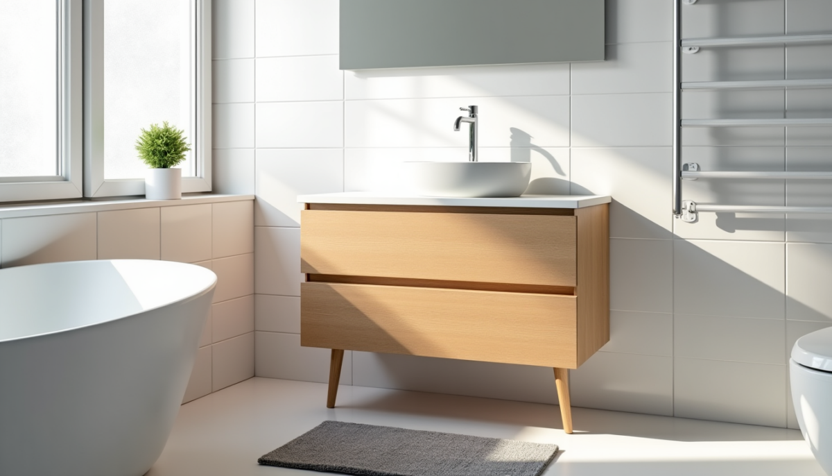 Premier meuble sous lavabo : meuble sur pieds ou lave-mains pour débuter